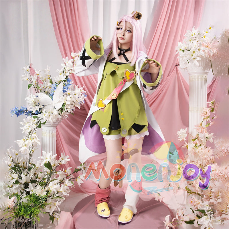 値下げ◯ アイノ　原神　コスプレ　ウィッグ　靴　衣装　フルセット Monenjoy 原神 アイノ コスプレ衣装 完全再現コスプレセット