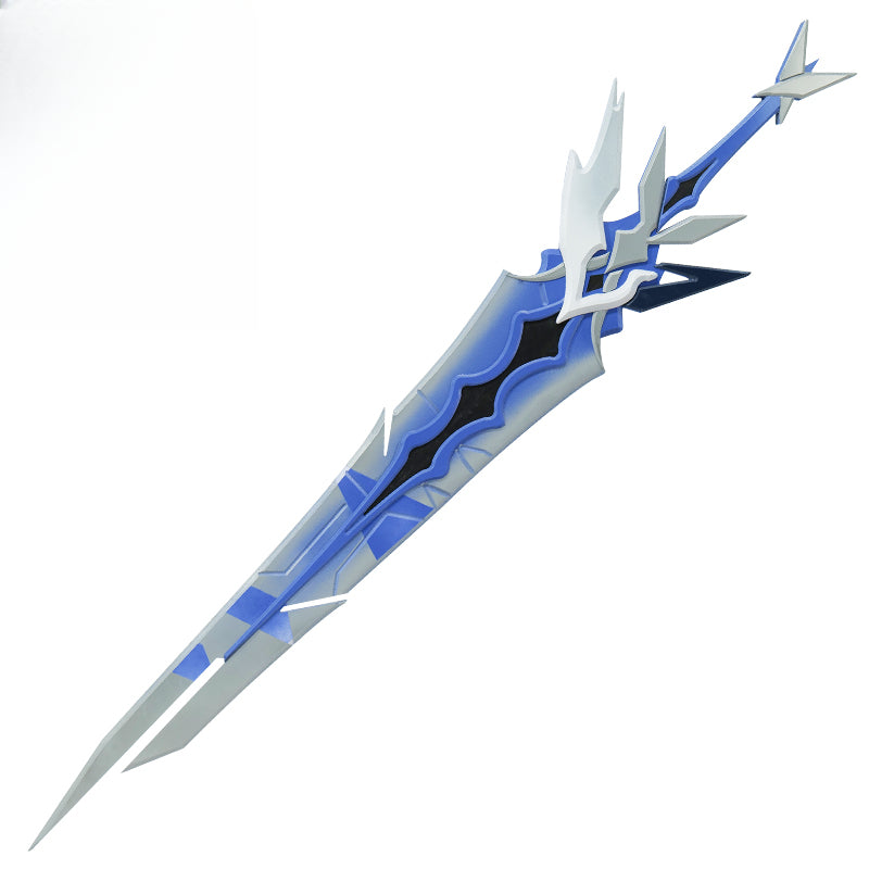 โมเดลอาวุธ Monenjoy Genshin Impact Skark, ไม้และ PVC, ดีไซน์ถอดประกอบได้, ดาบมือเดียวพกพา, อุปกรณ์ประกอบฉากคอสเพลย์, ใบมีดไม้