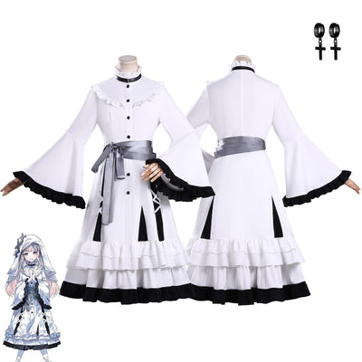 Monenjoy 魔法少女ノ魔女裁判 氷上メルル コスプレ衣装 ドレス ワンピース ハロウィン|まのさば MONENJOY