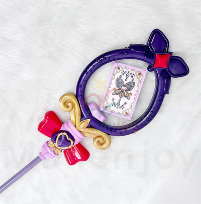 Monenjoy 名探偵プリキュア 森亜 るるか キュアアルカナ・シャドウ 魔法杖 150cm コスプレ道具 PLA材質 レプリカ 怪盗団ファントム ハロウィン MONENJOY