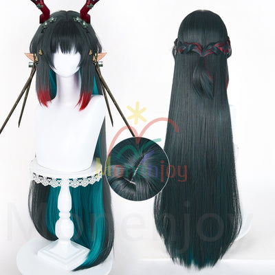 Monenjoy アークナイツ エンドフィールド 莊方宜 長100cm ウィッグ カツラ コスプレ道具 耐熱ウィッグ MONENJOY