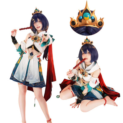 Monenjoy 崩壊スターレイル 雲璃(うんり) コスプレ衣装 ワンピース 礼服 かわいい 豪華アクセサリー 武器レプリカ追加可能 - Monenjoy