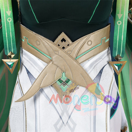 Monenjoy 原神 ネフェル コスプレ 砂に埋もれた秘話 ナド・クライ  Ver.LunaⅡ コスプレ衣装 Nefer コスチューム 髪飾り付 コスチューム