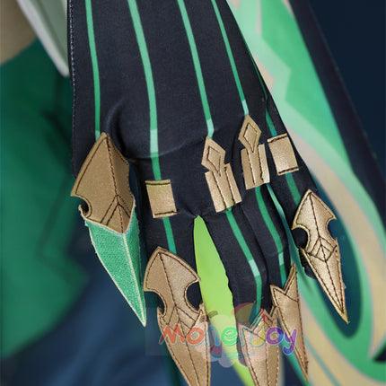 Monenjoy 原神 ネフェル コスプレ 砂に埋もれた秘話 ナド・クライ  Ver.LunaⅡ コスプレ衣装 Nefer コスチューム 髪飾り付 コスチューム