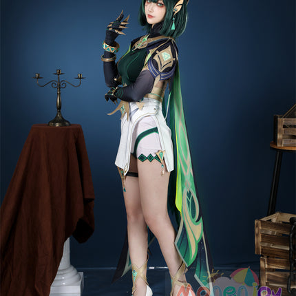 Monenjoy 原神 ネフェル コスプレ 砂に埋もれた秘話 ナド・クライ  Ver.LunaⅡ コスプレ衣装 Nefer コスチューム 髪飾り付 コスチューム