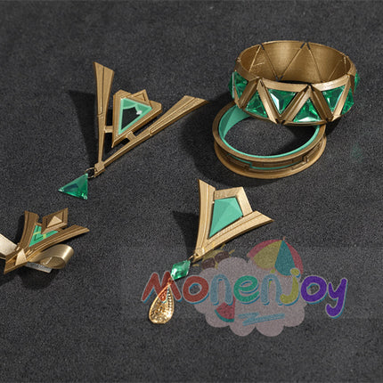 Monenjoy 原神 ネフェル コスプレ 砂に埋もれた秘話 ナド・クライ  Ver.LunaⅡ コスプレ衣装 Nefer コスチューム 髪飾り付 コスチューム