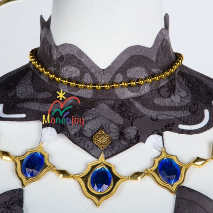 原神ナヴィア コスプレ衣装 立体3d樹脂装飾+帽子付属 高弾性マットレザー採用|MONENJOY   - Monenjoy