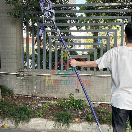 Monenjoy 原神 フリンズ / Flins  血染めの荒れ地  闇影と灯り 長槍 コスプレ道具 200cm 武器モデル PU製ナド・クライの「ライトキーパー   Bloodsoaked Ruins  Luna I