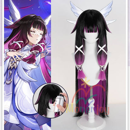 Monenjoy 原神 コロンビーナ ウィッグ 長100cm 少女 月の少女 カツラ アクセサリー 鬘