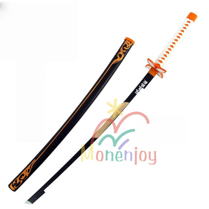 Monenjoy 鬼滅の刃 蟲柱 胡蝶 しのぶ  104cm 木刃 木鞘 コスプレ道具 日本刀 おもちゃ イベント 武器モデル