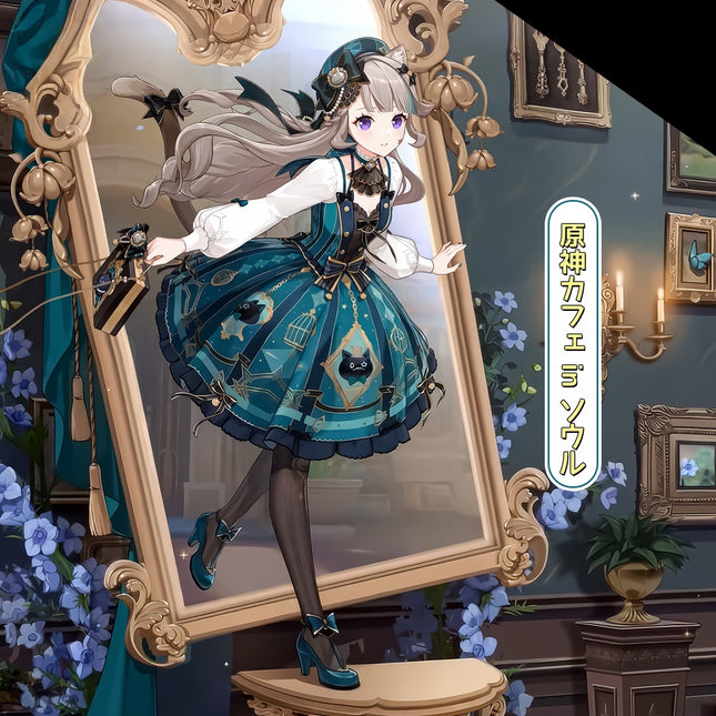 Monenjoy 原神カフェ in ソウル フォンテーヌ リネット コスプレ衣装 洋服 ワンピース ハロウィン ロリータ風