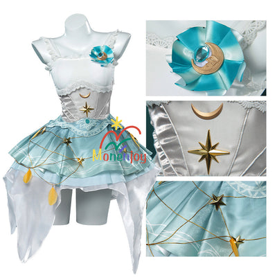 Monenjoy アイデンティティ5 踊り子 漂う月光 コスプレ衣装 洋服 髪飾り+眼鏡付 ワンピース イベントGS1338 - Monenjoy