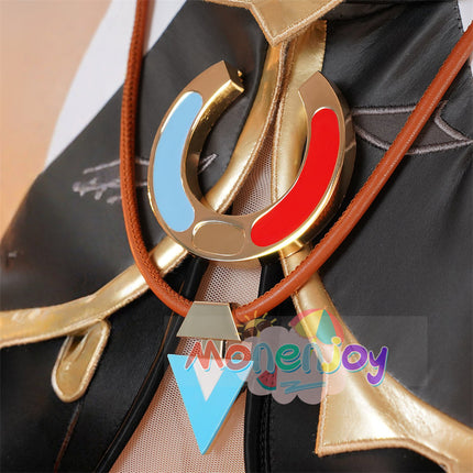 Monenjoy 原神 ヤフォダ コスプレ 金属製神の目 ナド・クライ編 風元素 月の輪 PU手甲付 コスプレ衣装 金属製パーツ コスチューム 27個大セット ハロウィン