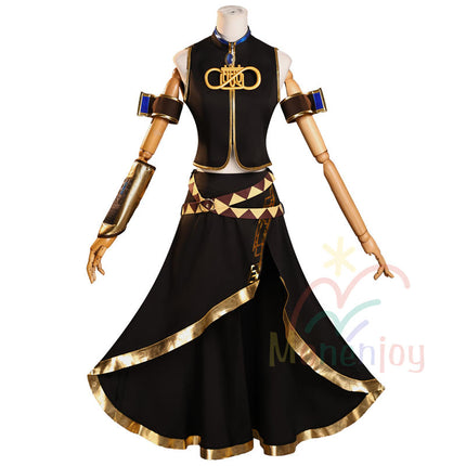 Monenjoy バーチャルシンガーVOCAROID  巡音ルカ  V2 V4X コスプレ衣装 めぐりねるか コスチューム MEGURINE LUKA 仮装 イヤホーン追加購入