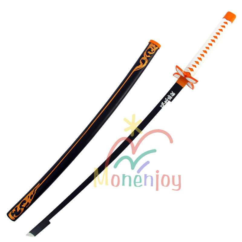 Monenjoy 鬼滅の刃 蟲柱 胡蝶 しのぶ 104cm 木刃 木鞘 コスプレ道具 日本刀 おもちゃ イベント 武器モデル