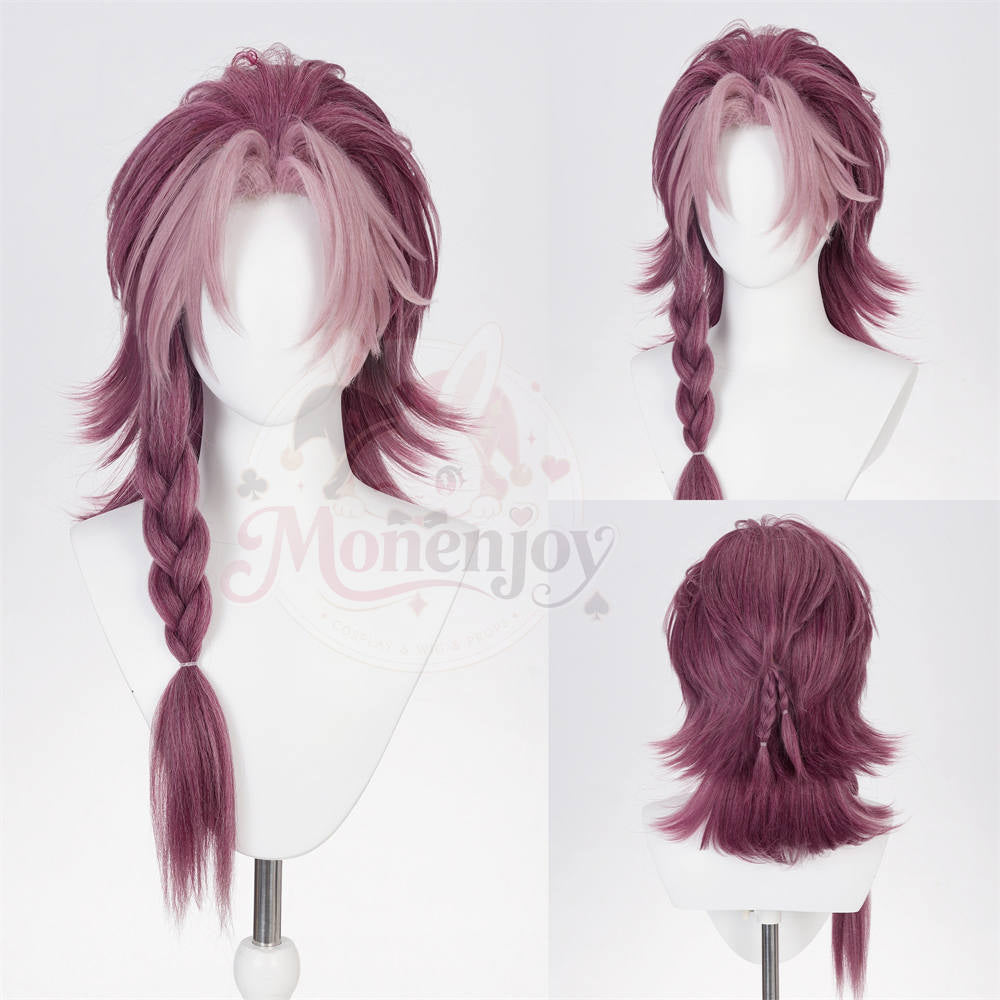 Monenjoy エンドフィールド ネファリス アークナイツ ウィッグ 本体約43cm ネバエバ コスプレ 耐熱ウィッグ 自然感 ロングストレート 高温ファイバー 変形対応(カール・ストレート可) MONENJOY