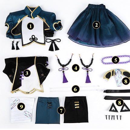 Monenjoy 初音ミク キョンシー コスプレ衣装 マジカルミライ 妖しげで可憐なキョンシーVer. コスチューム イベント 髪飾り付