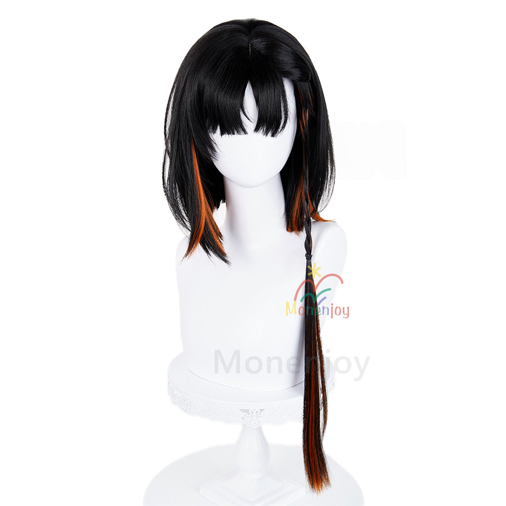 Monenjoy アークナイツ ジエ カツラ 65cm 歳 鬘 歳獣 颉 コスプレ道具 自然感 耐熱ウィッグ MONENJOY