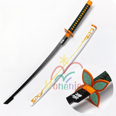 Monenjoy 鬼滅の刃 蟲柱 胡蝶 しのぶ 104cm 木刃 木鞘 コスプレ道具 日本刀 おもちゃ イベント 武器モデル
