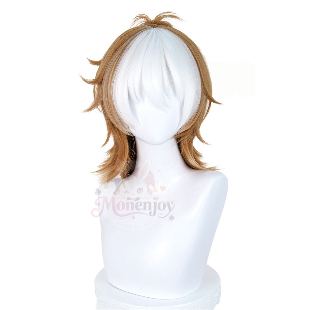 Monenjoy アイデンティティ5 第五人格 LIPUPRIENDS 囚人 コスプレウィッグ カツラ 40cm 鬘 イベント LiPU FRiENDSコラボ イベント舞台対応 MONENJOY