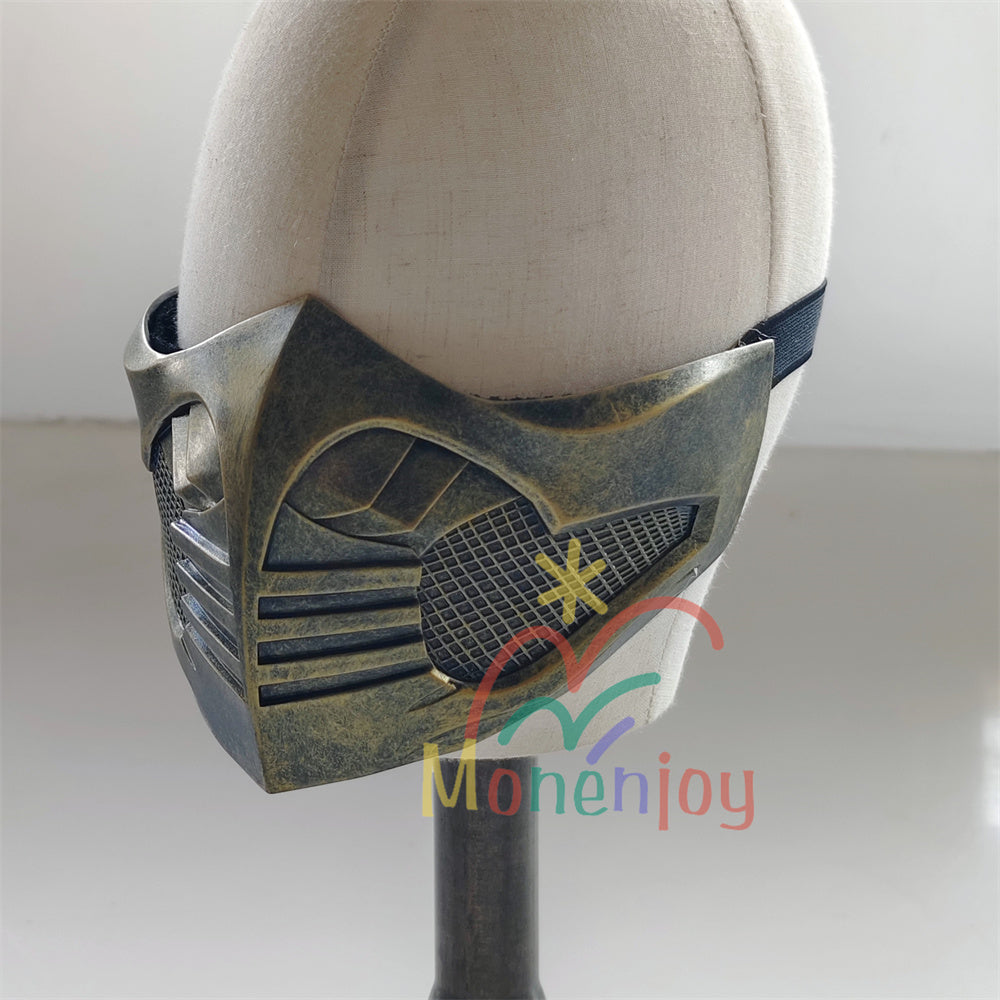 Monenjoy モータルコンバット スコーピオン(Scorpion)/ 全蠍人 16.5*12cm 白井流 スコーピオン マスク FRP材質 コスプレ道具 忍者 武器モデル MONENJOY