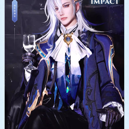 Monenjoy 原神 フォンテーヌ ヌヴィレット シューズカバー付 神の目   Neuvilette コスチューム 衣装 ハロウィン クリスマス 衣装 イベント 変装 cosplay - Monenjoy