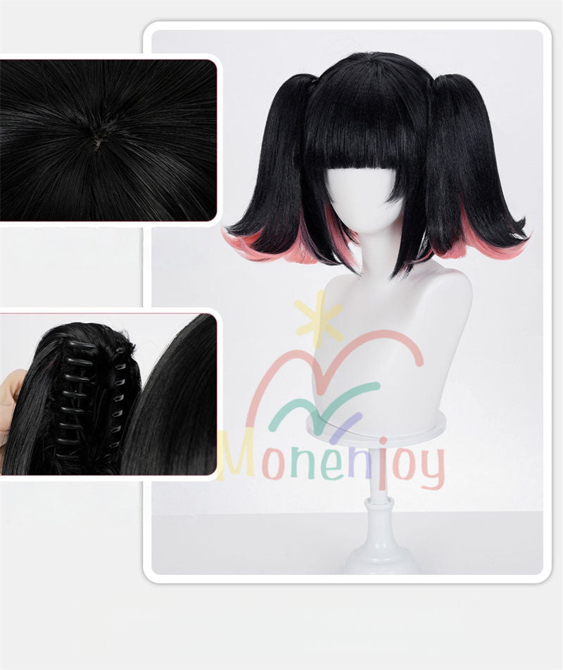 Monenjoy ゼンレスゾーンゼロ 南宮羽 鬘 35cm コスプレ ウィッグ バーチャルアイドル カツラ 妄想エンジェル 仮装