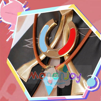 Monenjoy 原神 ヤフォダ コスプレ 金属製神の目 ナド・クライ編 風元素 月の輪 PU手甲付 コスプレ衣装 金属製パーツ コスチューム 27個大セット ハロウィン