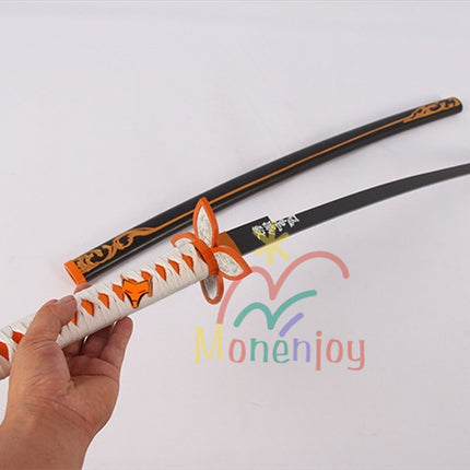 Monenjoy 鬼滅の刃 蟲柱 胡蝶 しのぶ  104cm 木刃 木鞘 コスプレ道具 日本刀 おもちゃ イベント 武器モデル