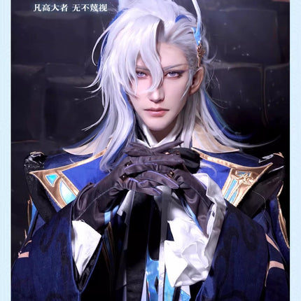 Monenjoy 原神 フォンテーヌ ヌヴィレット シューズカバー付 神の目   Neuvilette コスチューム 衣装 ハロウィン クリスマス 衣装 イベント 変装 cosplay - Monenjoy