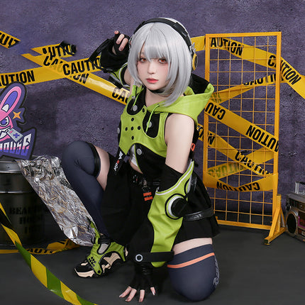 Monenjoy ゼンレスゾーンゼロ 邪兎屋 アンビー・デマラ コスチューム 衣装 可愛い 女の子 ゼンゼロ/ZZZ コスプレ 撮影衣装 コス COS 演出 花火祭 ハロウィン イベント 変装 学園祭 - Monenjoy