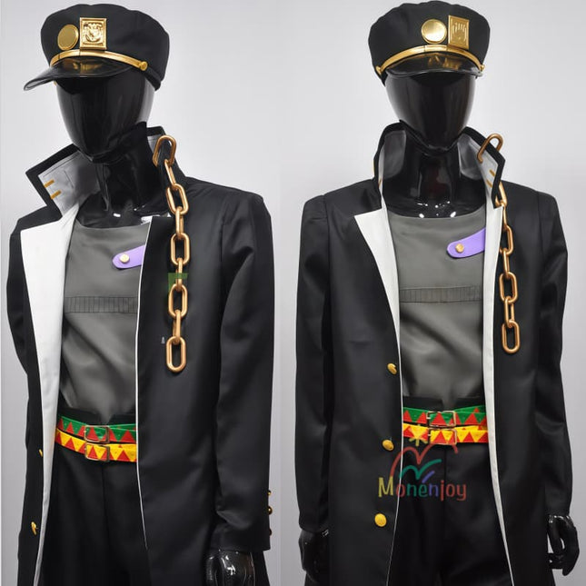 Monenjoy ジョジョの奇妙な冒険 空条承太郎 コスチューム コスプレ衣装 帽子付 イベント 衣装
