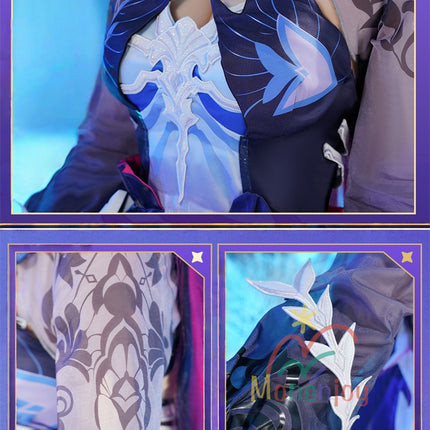 Monenjoy Hysilens Female Knight Omphalos จาก Collapse Star Rail มาพร้อมปลอกรองเท้า เครื่องประดับผมเรซิน 3 มิติ และชุดคอสเพลย์ระดับมืออาชีพ