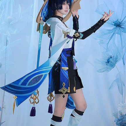 Monenjoy 原神 放浪者(スカラマシュ) 久世浮傾 浪客座 神の目 コスプレ衣装 舞台服 コスチューム 変装 イベント 仮装 花火大会 学園祭 COS イベント祈願「残火変相」 - Monenjoy