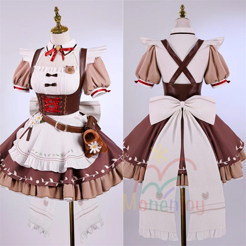 鳴潮 千咲 コスプレ メイド服 高品質　韓国　カフェコラボ ウィッグ付き 鳴潮 千咲 韓国カフェ コラボ メイド服 コスプレ 衣装 キャラクター