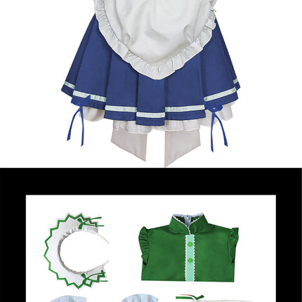 Monenjoy アニメ 東京ミュウミュウ にゅ~ 桃宮 いちご 藍沢 みんと 碧川 れたす 黄 歩鈴 ミュウプリン 藤原 ざくろ カフェ服 コスプレ メイド服 可愛い ハロウィン - Monenjoy