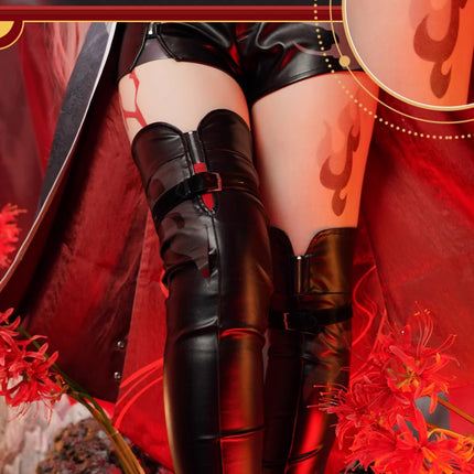 Monenjoy 崩壊スターレイル 黄泉 集真赤 舞台服 刺繍生地 花紋生地 コスチューム 変装 イベント 仮装 花火大会 学園祭 COS  - Monenjoy