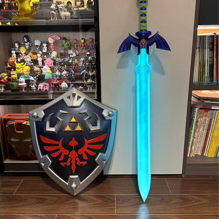 Monenjoy ゼルダの伝説 マスターソード ハイリアの盾 コスプレ道具 武器レプリカ ABS刃、金属製刃 発光刃選択 工芸品 ティアーズオブザキングダム - Monenjoy
