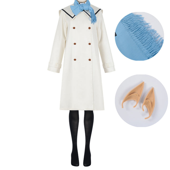 Monenjoy 魔法使い フリーレン コスプレ コスチューム COS パーティー 舞台衣装 ハロウィン 感謝祭 コスチューム 変装 ハロウィン 舞台衣装 撮影 コスプレ - Monenjoy