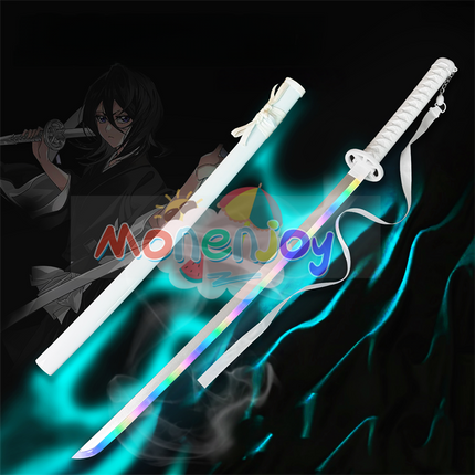 Monenjoy 鬼滅の刃 日輪刀 時透 無一郎 104cm 光る刃 スモークバージョン 日の呼吸の剣士 8色カラーチェンジ  コスプレ道具 武器モデル おもちゃ