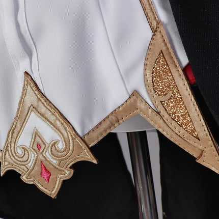 Monenjoy 原神 エスコフィエ コスプレ衣装  Escoffier コスチューム ワンピース 洋服 帽子付 3d樹脂アクセサリー G1199 - Monenjoy