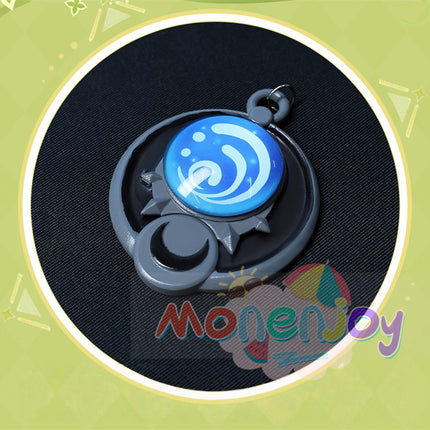 Monenjoy 原神 アイノ コスプレ衣装 3d樹脂製パーツ 1:1レプリカ Aino Genshin ナド・クライ編  水元素 月の輪 コスチューム