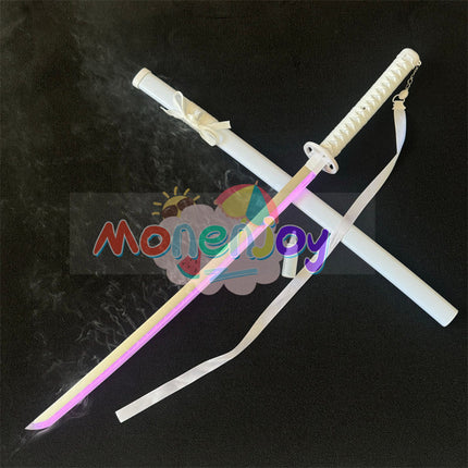 Monenjoy 鬼滅の刃 日輪刀 時透 無一郎 104cm 光る刃 スモークバージョン 日の呼吸の剣士 8色カラーチェンジ  コスプレ道具 武器モデル おもちゃ