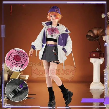 Monenjoy Identity V BLK Sentai Mechanical Engineer (BLK.TRACY) ชุดคอสเพลย์ครบชุด | การจำลองความแม่นยำสูงพร้อมอุปกรณ์เสริม 5 ชิ้น คุ้มค่าที่สุด