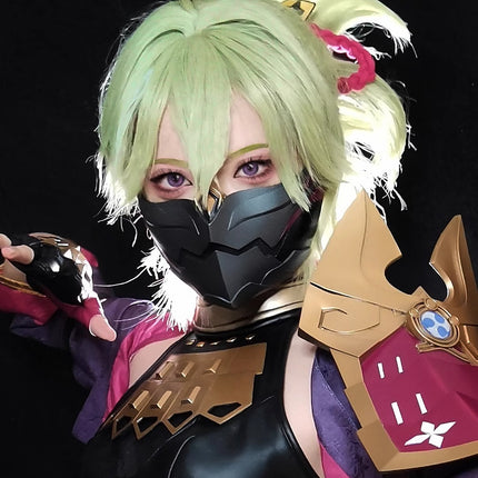 「受注製品」Monenjoy 原神 久岐忍(くきしのぶ) マスク 仮面 コスプレ道具 - Monenjoy