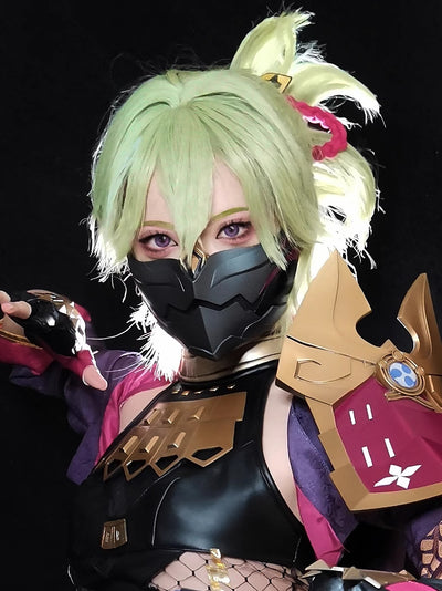 「受注製品」Monenjoy 原神 久岐忍(くきしのぶ) マスク 仮面 コスプレ道具 - Monenjoy