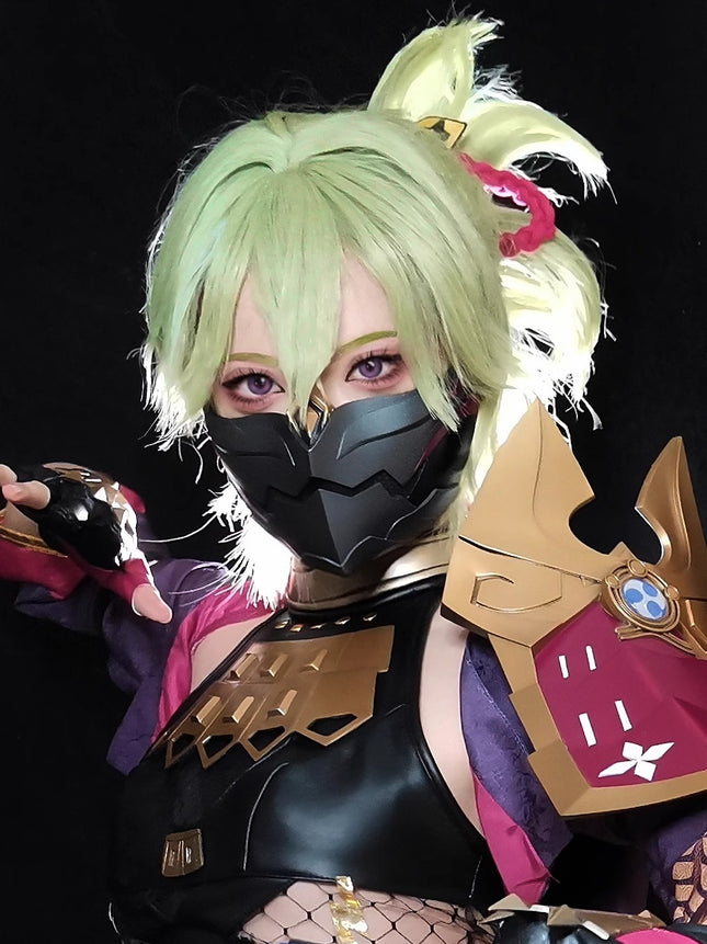 「受注製品」Monenjoy 原神 久岐忍(くきしのぶ) マスク 仮面 コスプレ道具 - Monenjoy