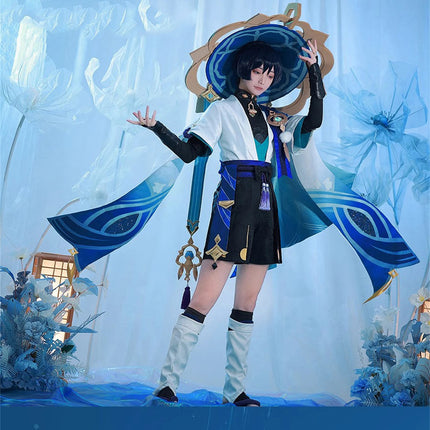 Monenjoy 原神 放浪者(スカラマシュ) 久世浮傾 浪客座 神の目 コスプレ衣装 舞台服 コスチューム 変装 イベント 仮装 花火大会 学園祭 COS イベント祈願「残火変相」 - Monenjoy