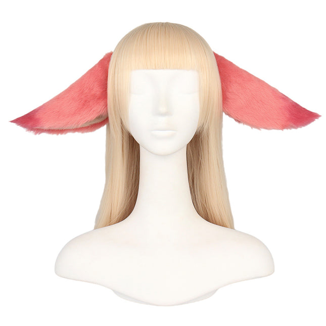 Monenjoy 原神 八重神子 きつね耳 やえみこ ピンクと緑 コスプレ道具 ふわふわ 耳飾り+尻尾 可愛い 萌えグッズ 猫耳 きつね耳 アクセサリー   - Monenjoy