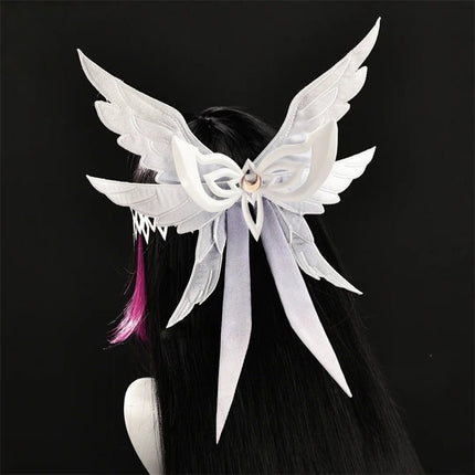 Monenjoy 原神 コロンビーナ コスプレ衣装 少女 コスチューム 髪飾り+アイマスク付 3d樹脂製パーツ  ナドクライ編 執行官 月の少女 Damselette Columbina コスプレ衣装 ジャカード生地 コスチューム